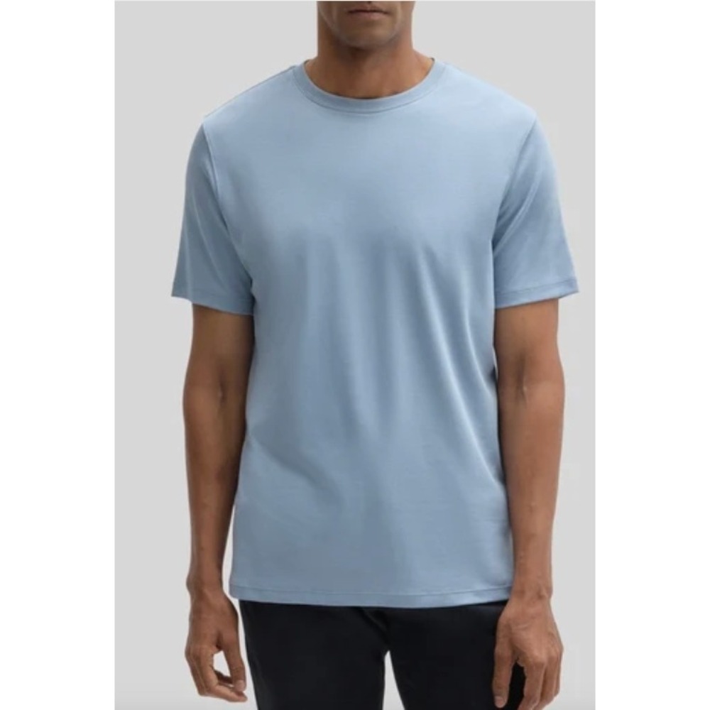 Robert Barakett Dover Blue Pima Cotton Crewneck T-Shirt Mens Large